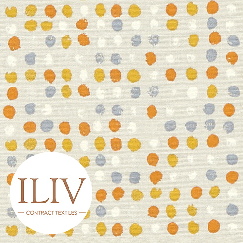 ILIV Dot Dot Fabric Tangerine 영국수입 원단/북유럽원단/커튼원단/인테리어원단/쿠션원단(1/2마)