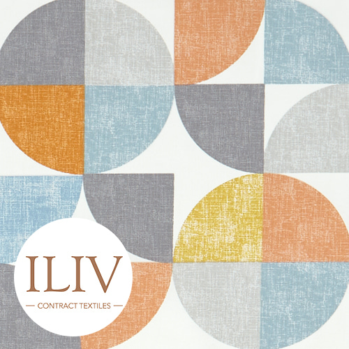 ILIV Spiral Fabric Tangerine 영국수입 원단/북유럽원단/커튼원단/인테리어원단/쿠션원단(1/2마)