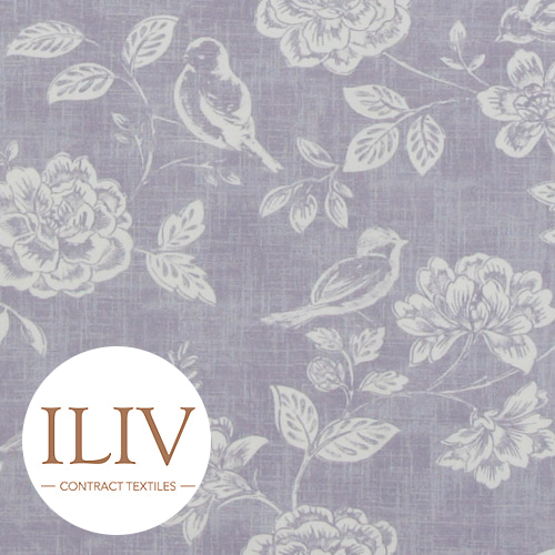 ILIV Bird Garden Fabric Lavender 영국수입 원단/북유럽원단/커튼원단/인테리어원단/쿠션원단(1/2마)