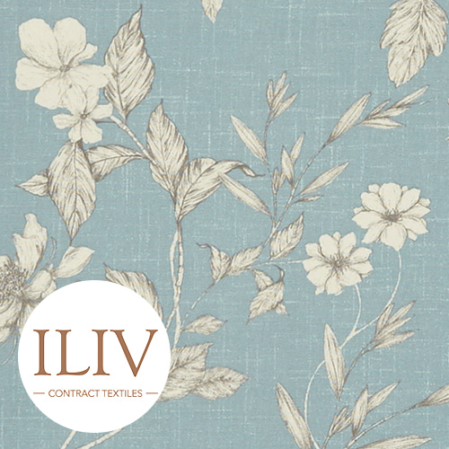 ILIV Etched Vine Fabric Wedgewood 영국수입 원단/북유럽원단/커튼원단/인테리어원단/쿠션원단(1/2마)