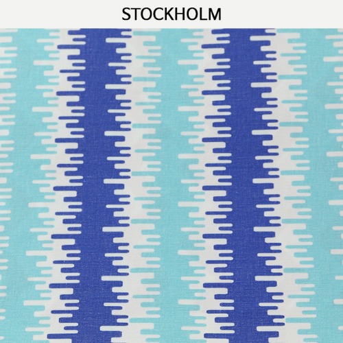 스톡홀름 Stripe 01 Turquoise 면원단/고급원단/땡원단/땡처리원단 (0.5마)
