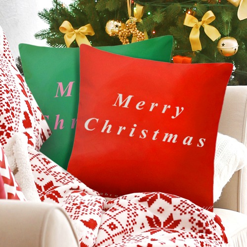 크리스마스 레드 레터링 쿠션커버 50x50cm (2color) 거실쿠션,소파쿠션,인테리어쿠션,카페쿠션,크리스마스쿠션
